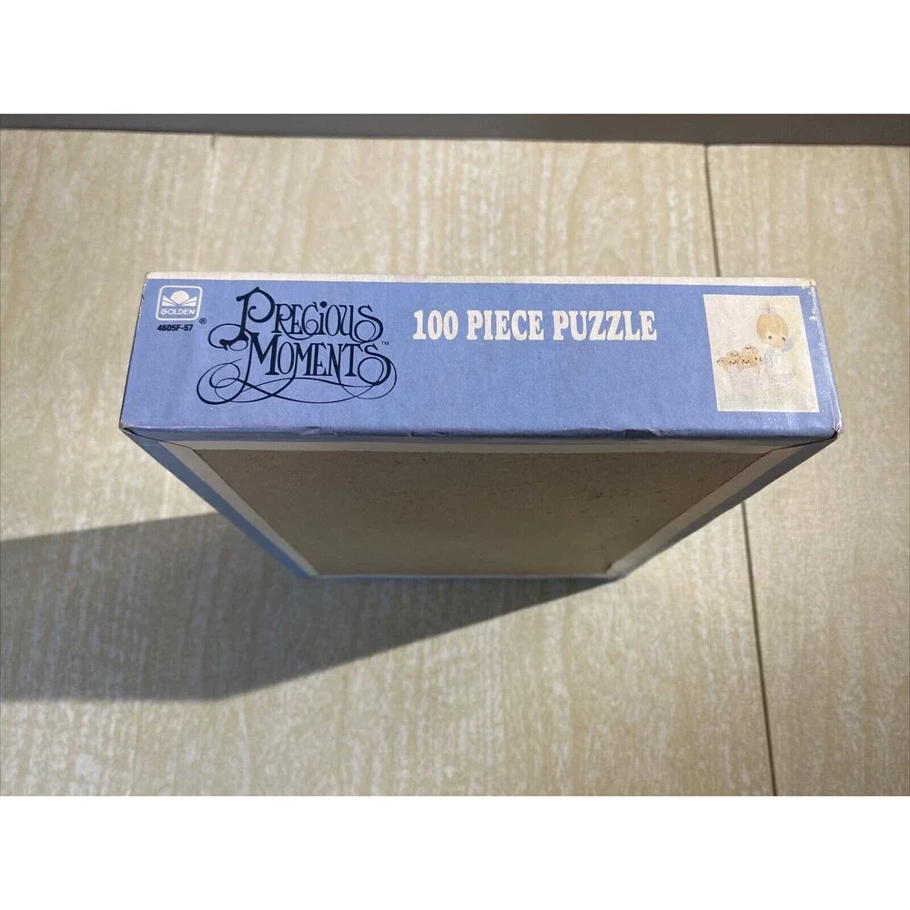 1991 Vintage SEALED Precious moments 100 Piece Kids Puzzle Girl With Puppies